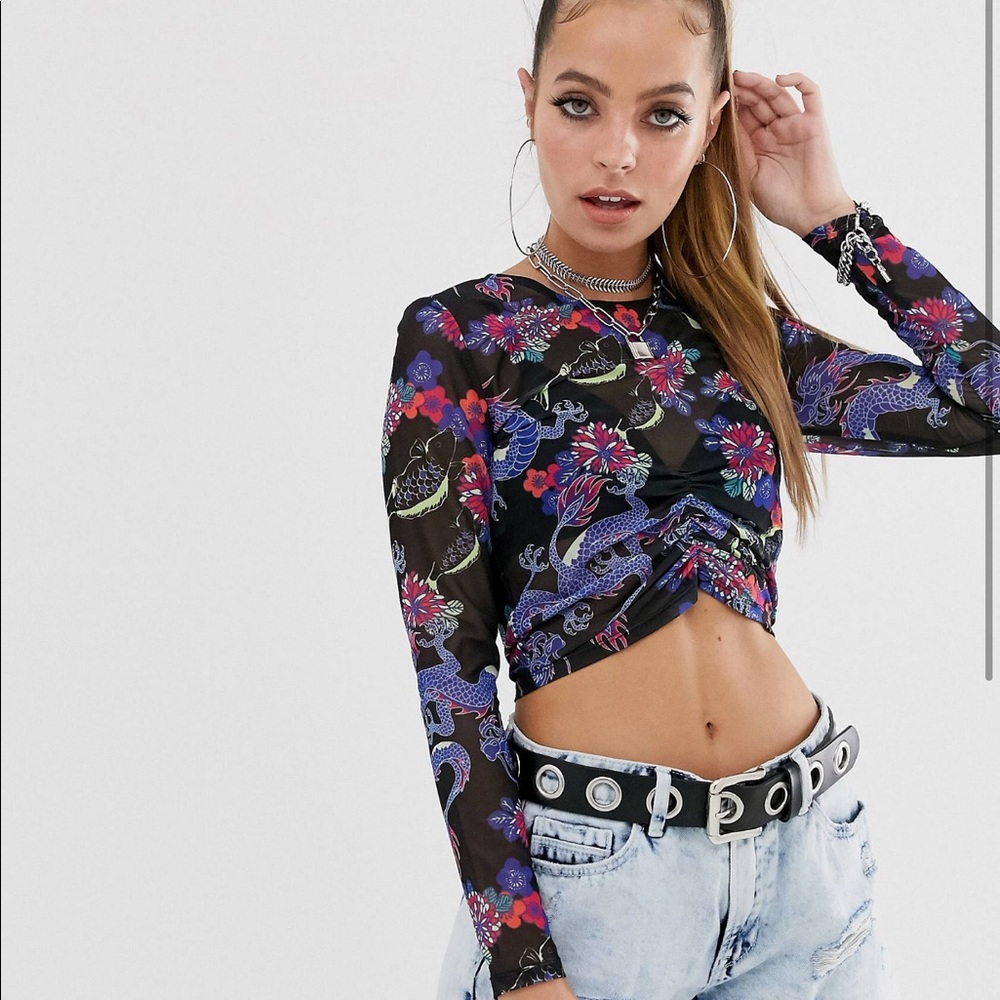 2 for 1 Dragon crop tops